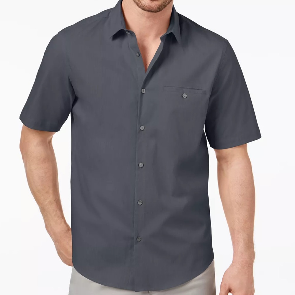 Alfani New Grey Button Down